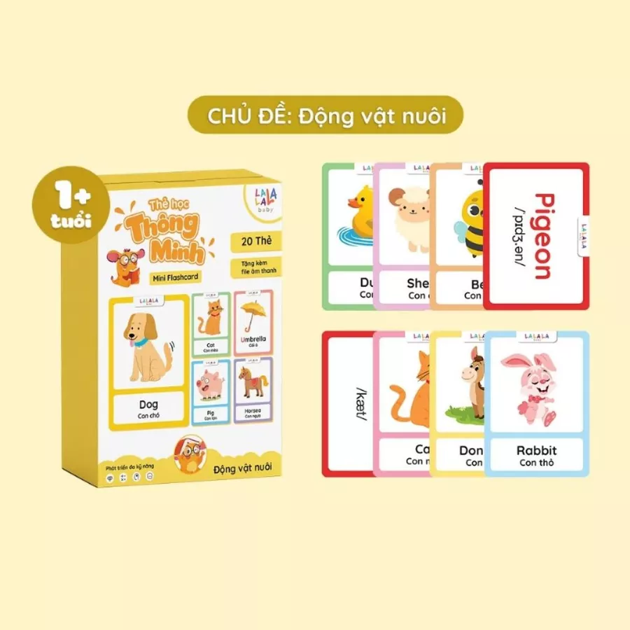 Bộ thẻ học thông minh Flashcard Mini song ngữ Anh-Việt